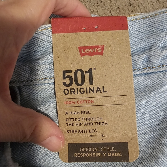NWT Levi's 501 original button fly jeans 27 x 30 - Picture 3 of 5